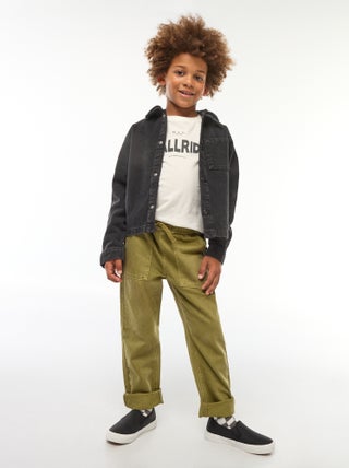 Jean à taille élastiquée