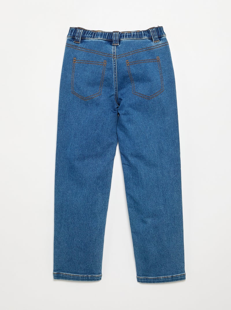 Jean avec ceinture ajustable - collection facile à enfiler Bleu - Kiabi