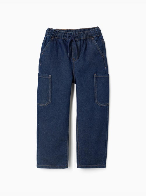Jean baggy cargo avec cordon de serrage - Kiabi