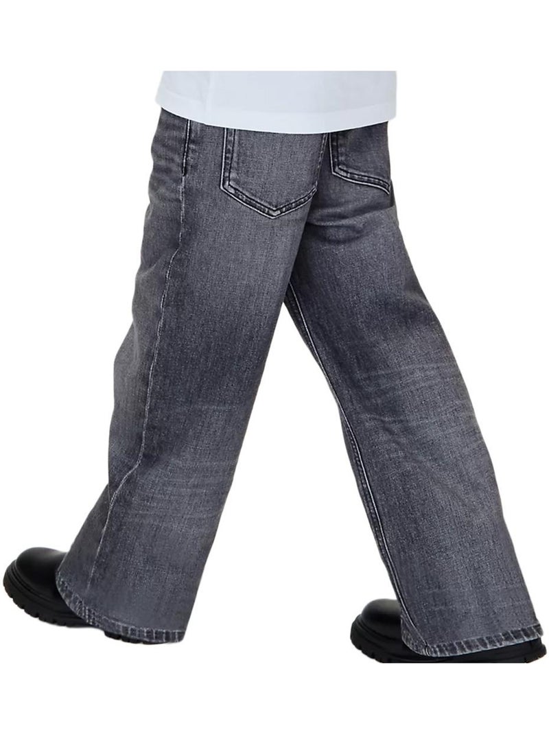 Jean Baggy Garçon Calvin Klein Jeans Gris Argenté - Kiabi