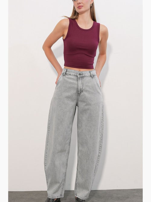 Jean baggy taille haute bdart - Kiabi Jean baggy taille haute bdart - Kiabi