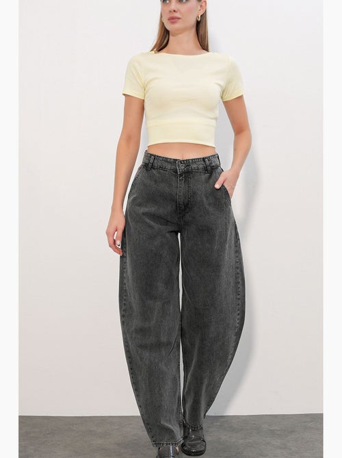 Jean baggy taille haute bdart - Kiabi Jean baggy taille haute bdart - Kiabi