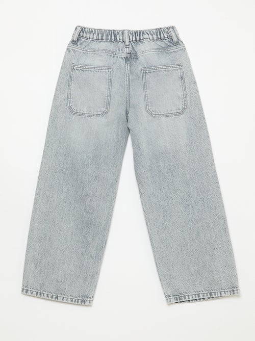 Jean baggy uni 5 poches - Kiabi