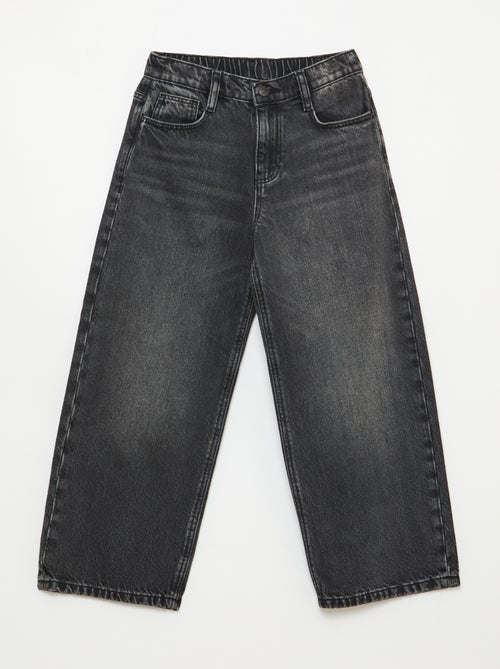 Jean baggy uni 5 poches - Kiabi