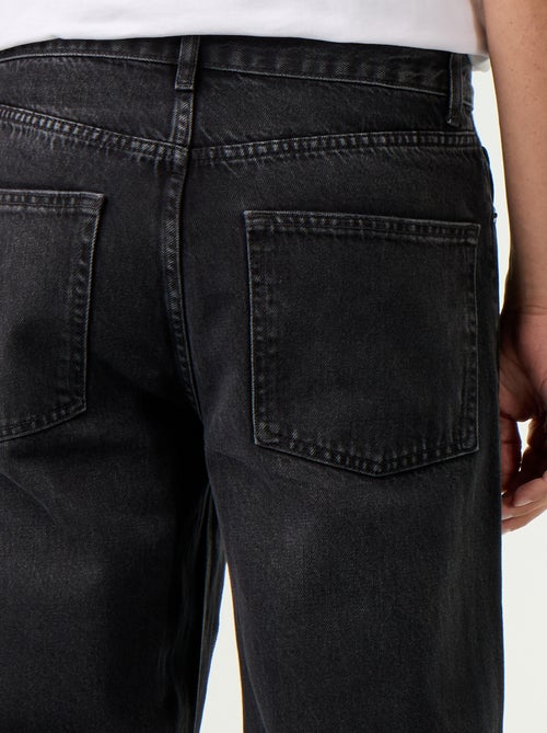 Jean baggy uni avec empiècements fantaisies - Kiabi Jean baggy uni avec empiècements fantaisies - Kiabi