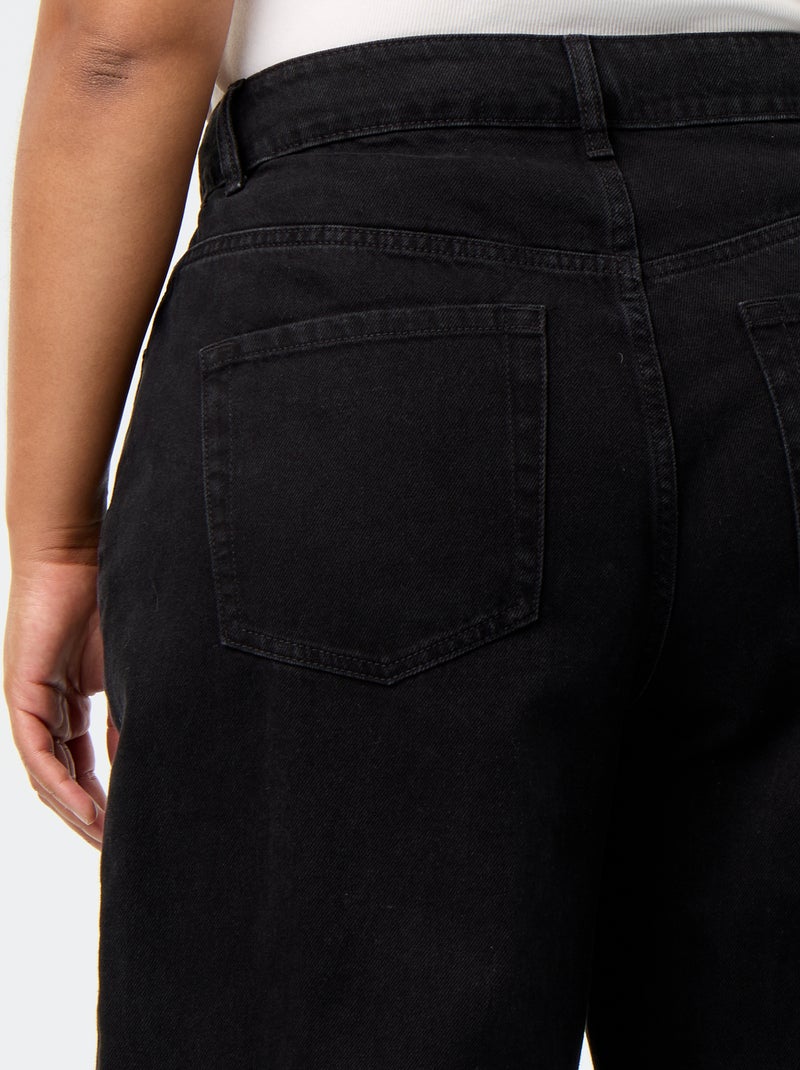 Jean barrel à 5 poches Gris - Kiabi
