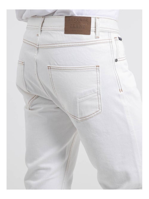 Jean blanc coupe droite siska - Kiabi