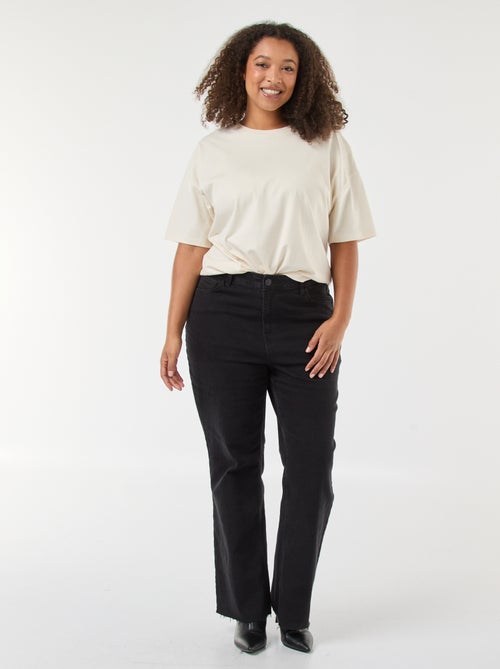 Jean bootcut avec bords à cru - Kiabi