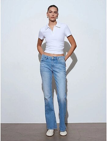 Jean bootcut en denim à taille basse dilvin