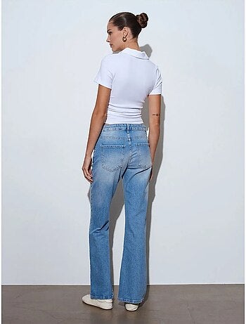 Jean bootcut en denim à taille basse dilvin