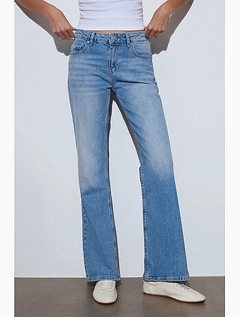 Jean bootcut en denim à taille basse dilvin