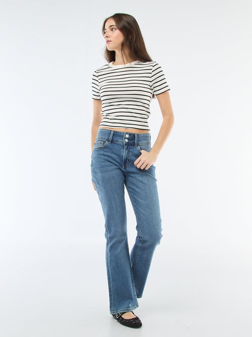 Jean bootcut taille basse - Kiabi