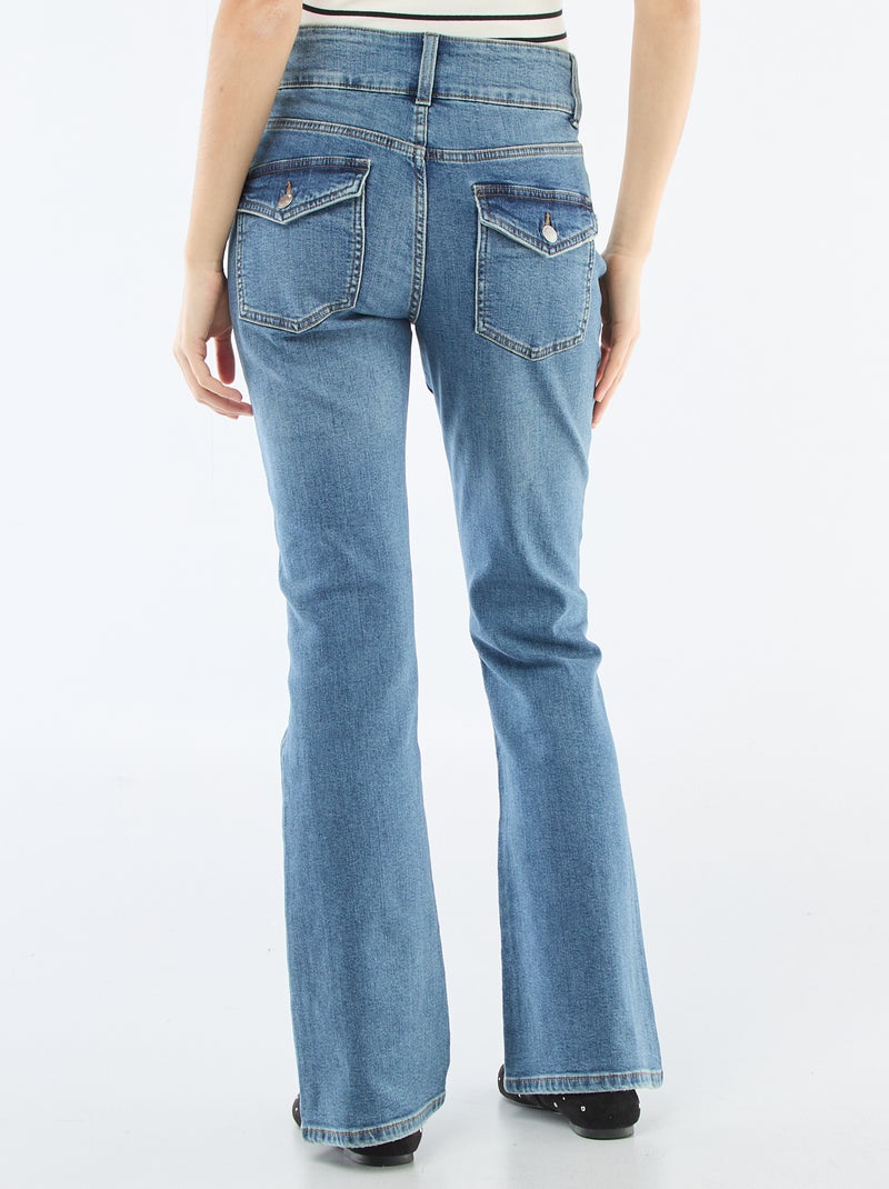 Jean bootcut taille basse Stone - Kiabi