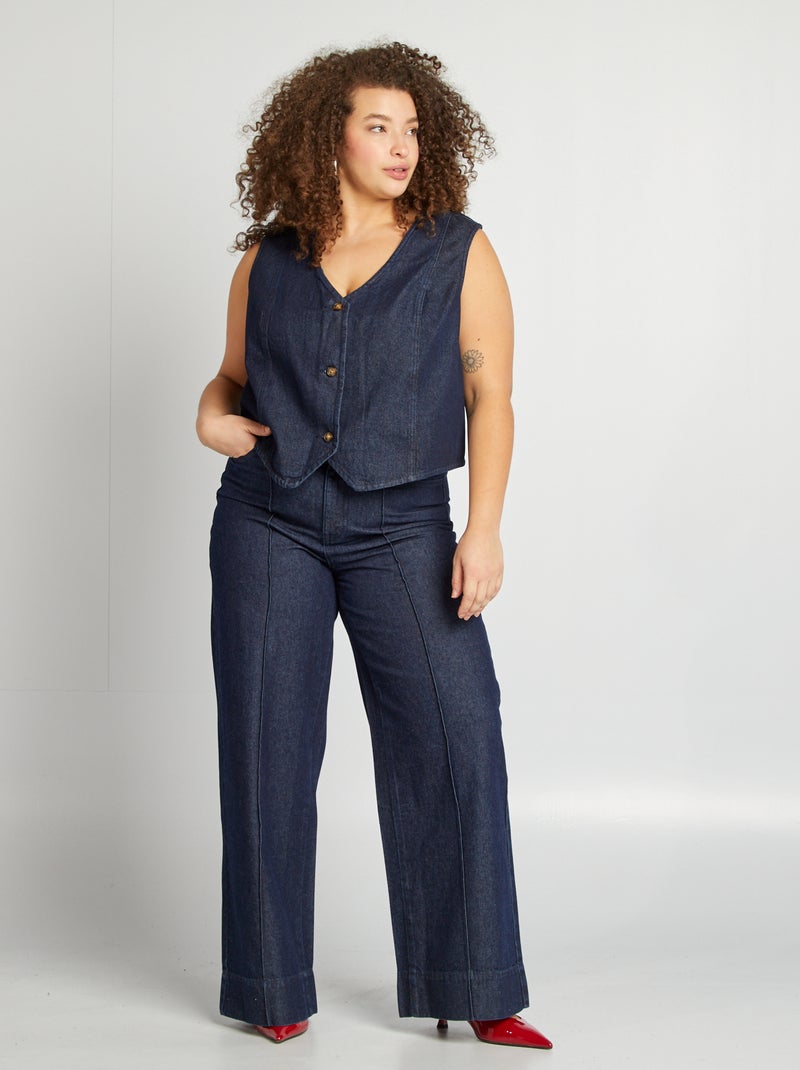 Jean brut wide leg BLEU - Kiabi