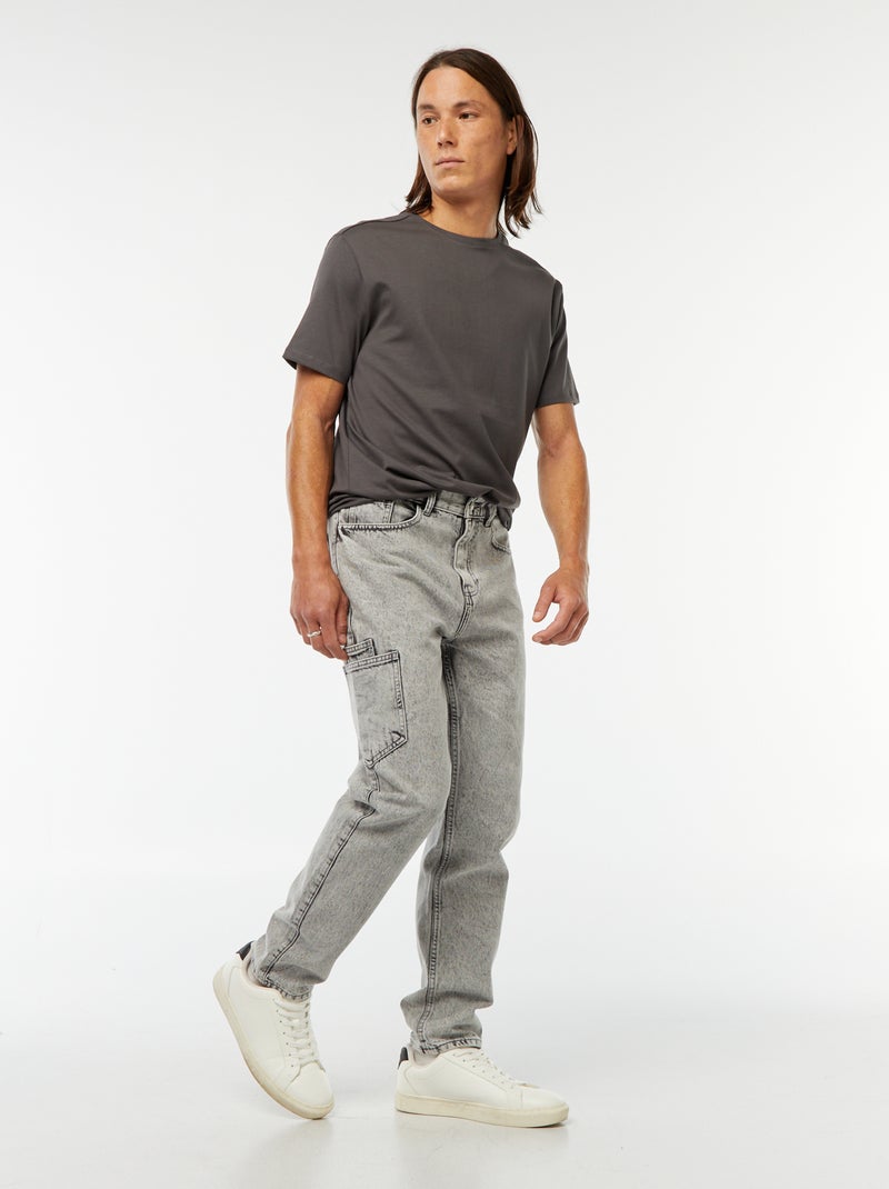 Jean coupe droite - regular fit à 5 poches Gris - Kiabi