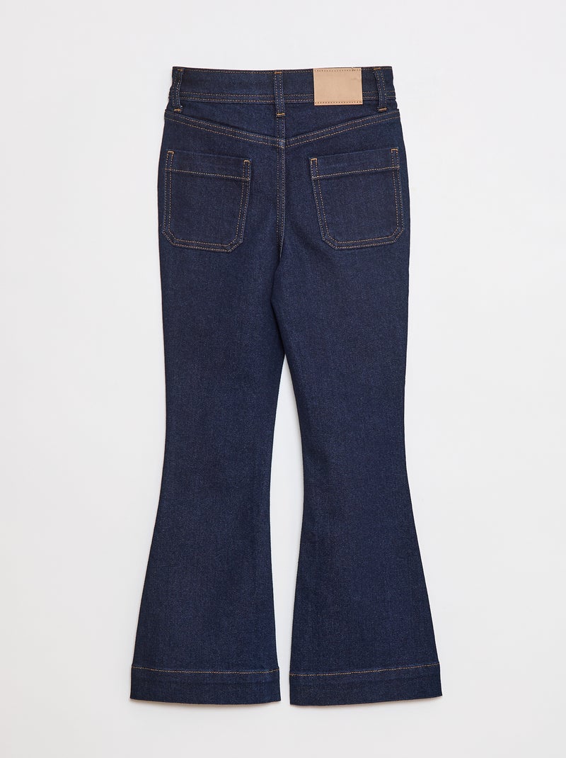 Jean coupe flare/bootcut avec poches plaquées Bleu - Kiabi