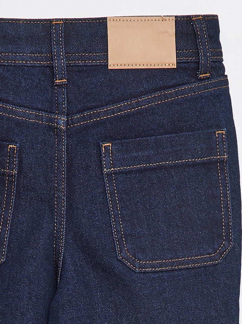 Jean coupe flare/bootcut avec poches plaquées Bleu - Kiabi