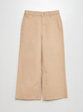 Jean coupe large - Coupe + confortable Beige - Kiabi
