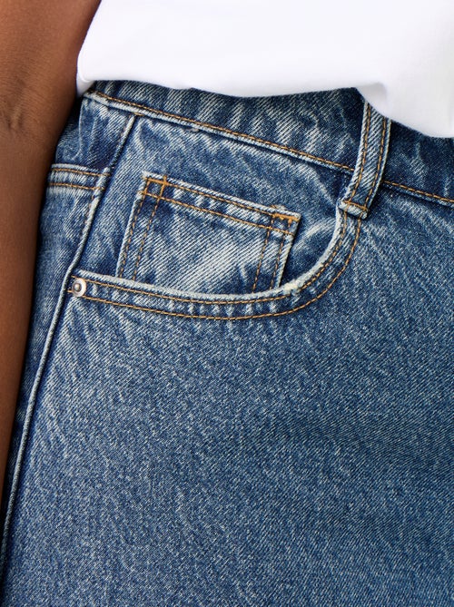 Jean coupe large avec revers à la base - Kiabi