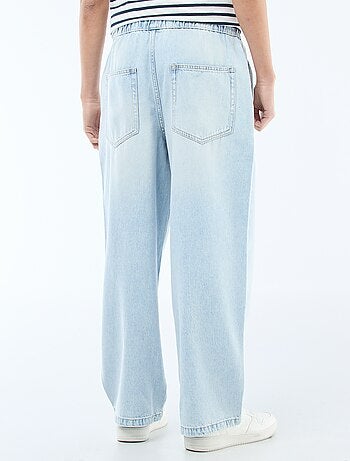 Jean coupe large avec taille élastiquée
