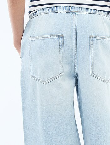 Jean coupe large avec taille élastiquée