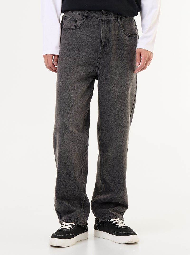 Jean coupe large / relaxed fit Gris - Kiabi