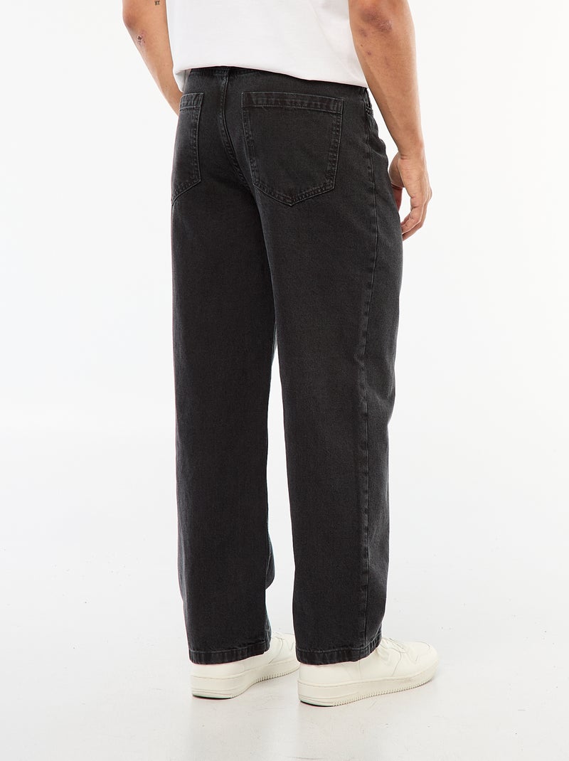 Jean coupe large / wide leg 5 poches Gris - Kiabi
