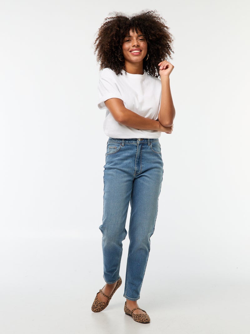 Jean coupe mom - L28 Bleu - Kiabi