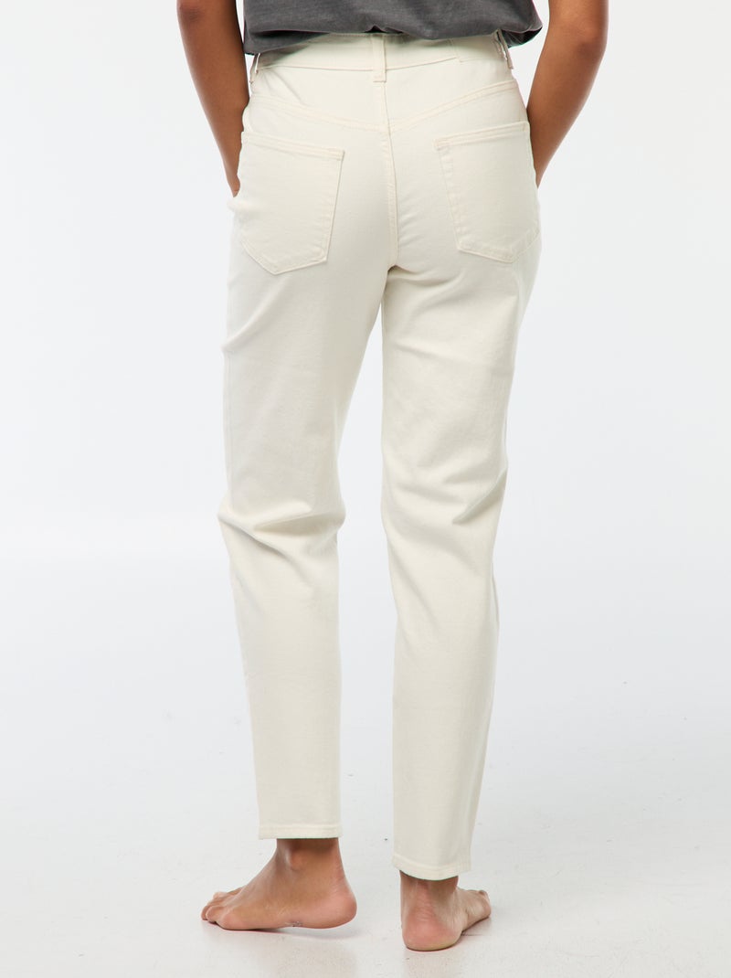 Jean coupe mom - L30 Blanc - Kiabi