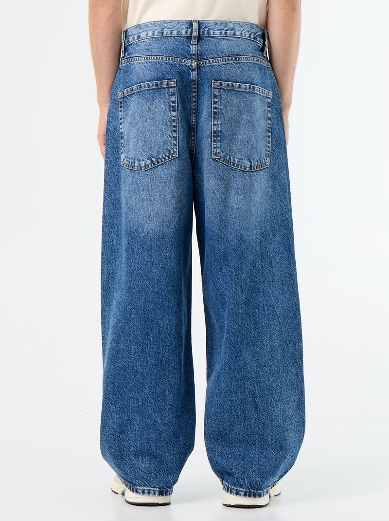 Jean coupe super baggy Bleu - Kiabi