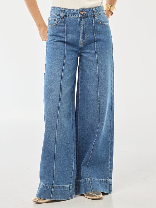 Jean coupe wide leg à 5 poches - Kiabi