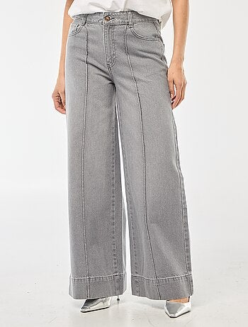 Jean coupe wide leg à 5 poches