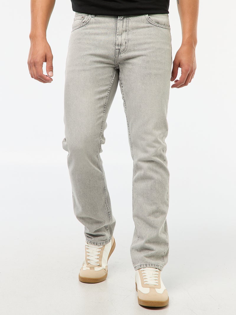 Jean droit - L32 Gris clair - Kiabi