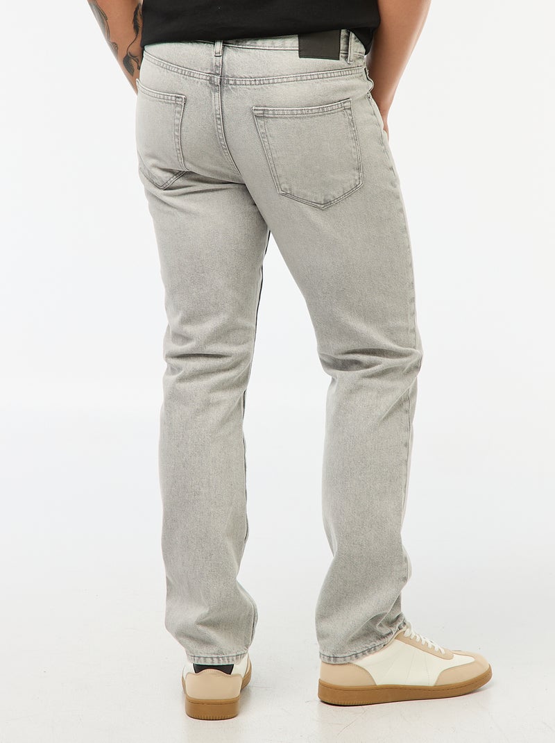 Jean droit - L32 Gris clair - Kiabi
