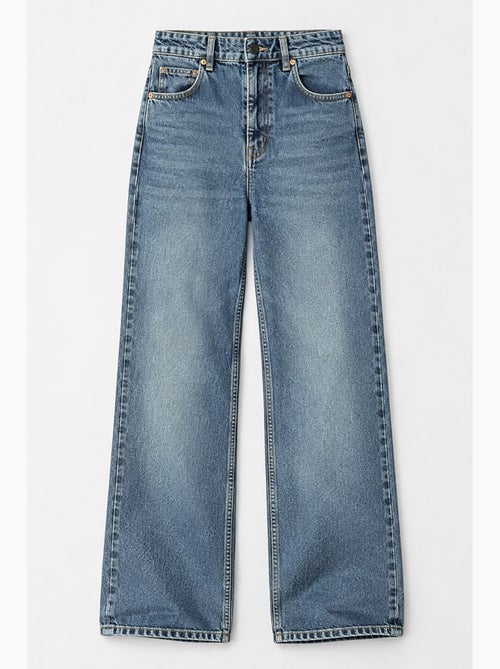 Jean droit à jambe large en denim hiccup - Kiabi