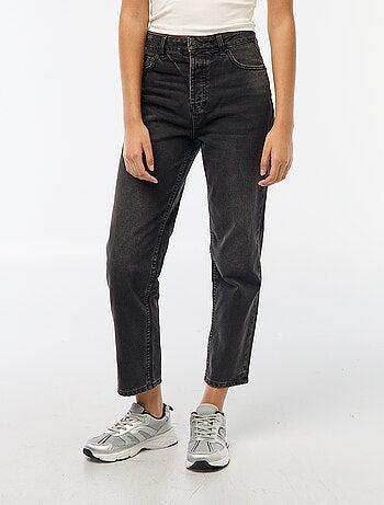 Jean droit à taille haute