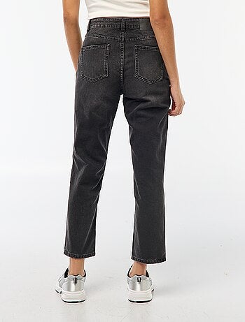 Jean droit à taille haute