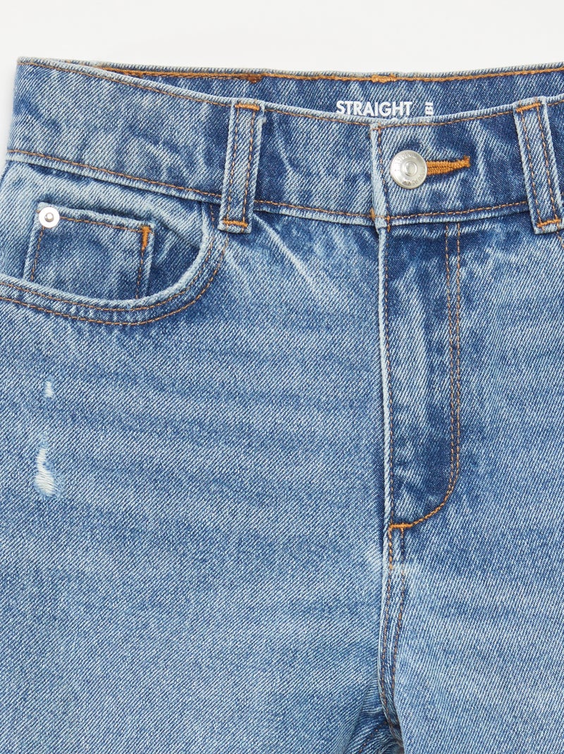 Jean droit à taille haute Stone - Kiabi