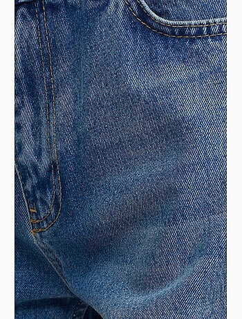 Jean droit en coton à taille haute dilvin