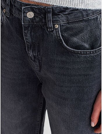 Jean droit en coton à taille haute dilvin