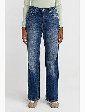 Jean droit femme à taille haute dilvin