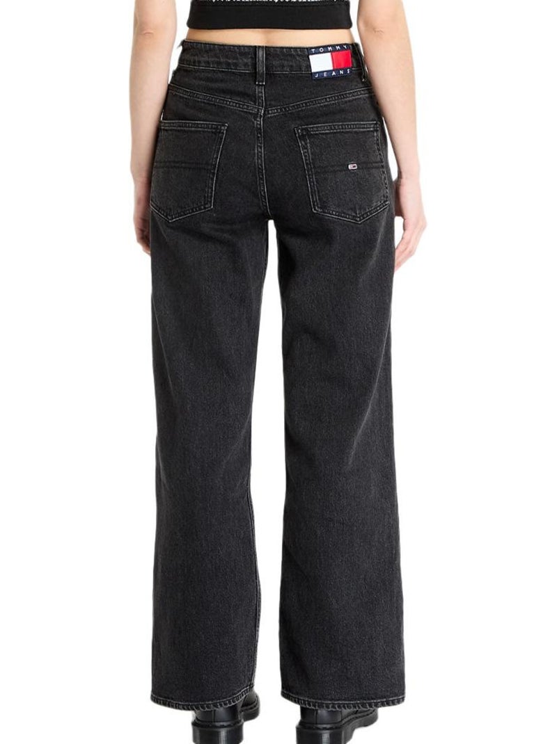 Jean Droit Femme Tommy Hilfiger Noir - Kiabi