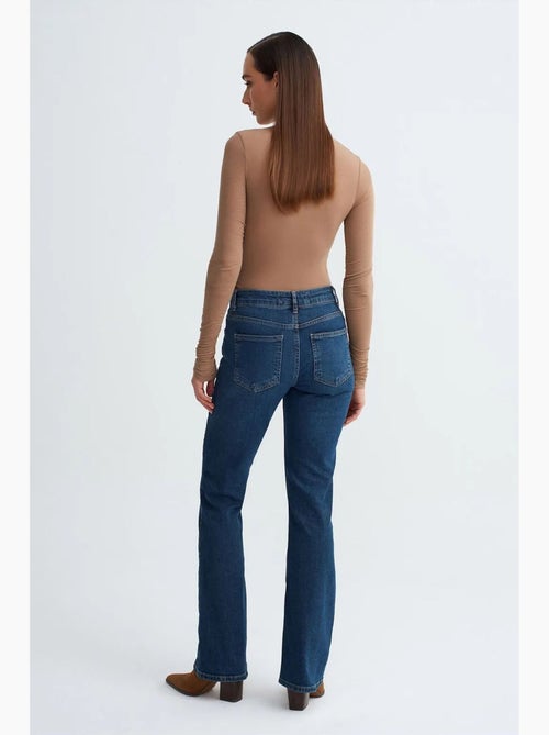 Jean droit taille basse dilvin - Kiabi