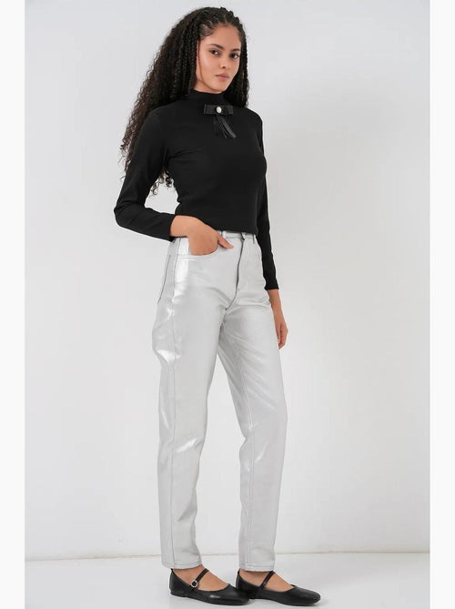 Jean droit taille haute bdart - Kiabi Jean droit taille haute bdart - Kiabi
