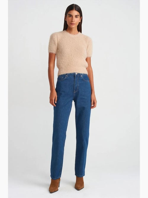 Jean droit taille haute en coton dilvin - Kiabi Jean droit taille haute en coton dilvin - Kiabi