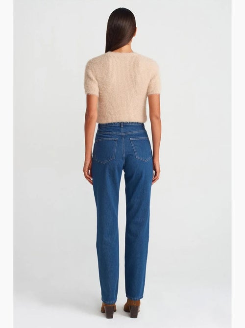 Jean droit taille haute en coton dilvin - Kiabi Jean droit taille haute en coton dilvin - Kiabi