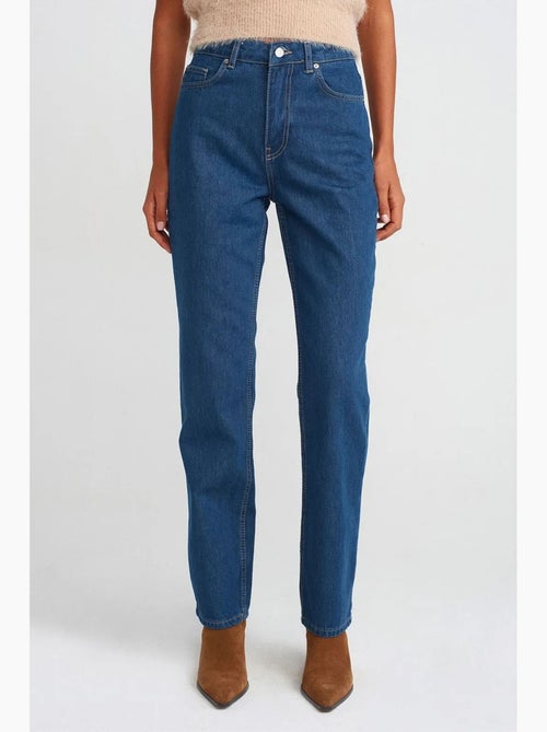 Jean droit taille haute en coton dilvin - Kiabi Jean droit taille haute en coton dilvin - Kiabi