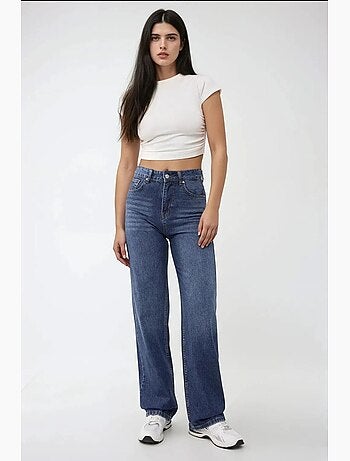 Jean droit taille haute hiccup