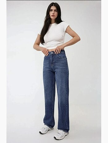 Jean droit taille haute hiccup
