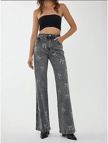 Jean droit taille haute hiccup
